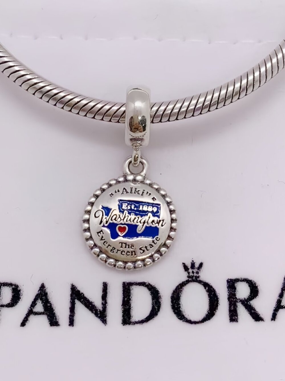 Pandora Washington Map Dangle Charm